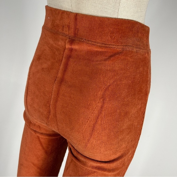 💕 AE corduroy Rust Orange Flared Pants AHH-MAZINGLY SOFT S - Picture 4 of 10